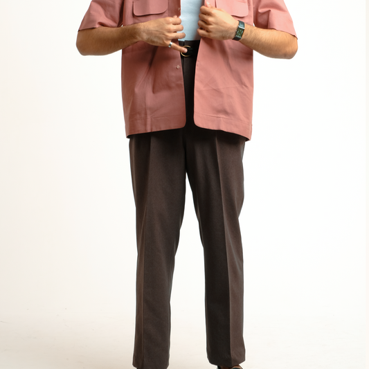 Simple Trousers: One Piece Constructed Belt Loops in Grey