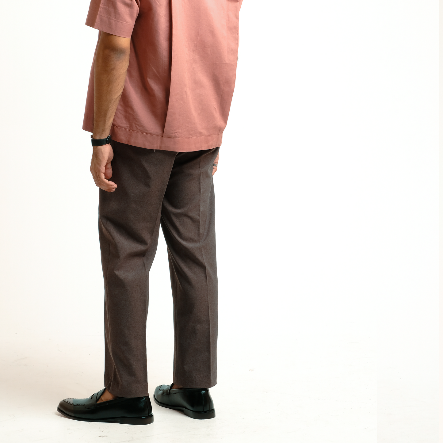 Simple Trousers: One Piece Constructed Belt Loops in Grey