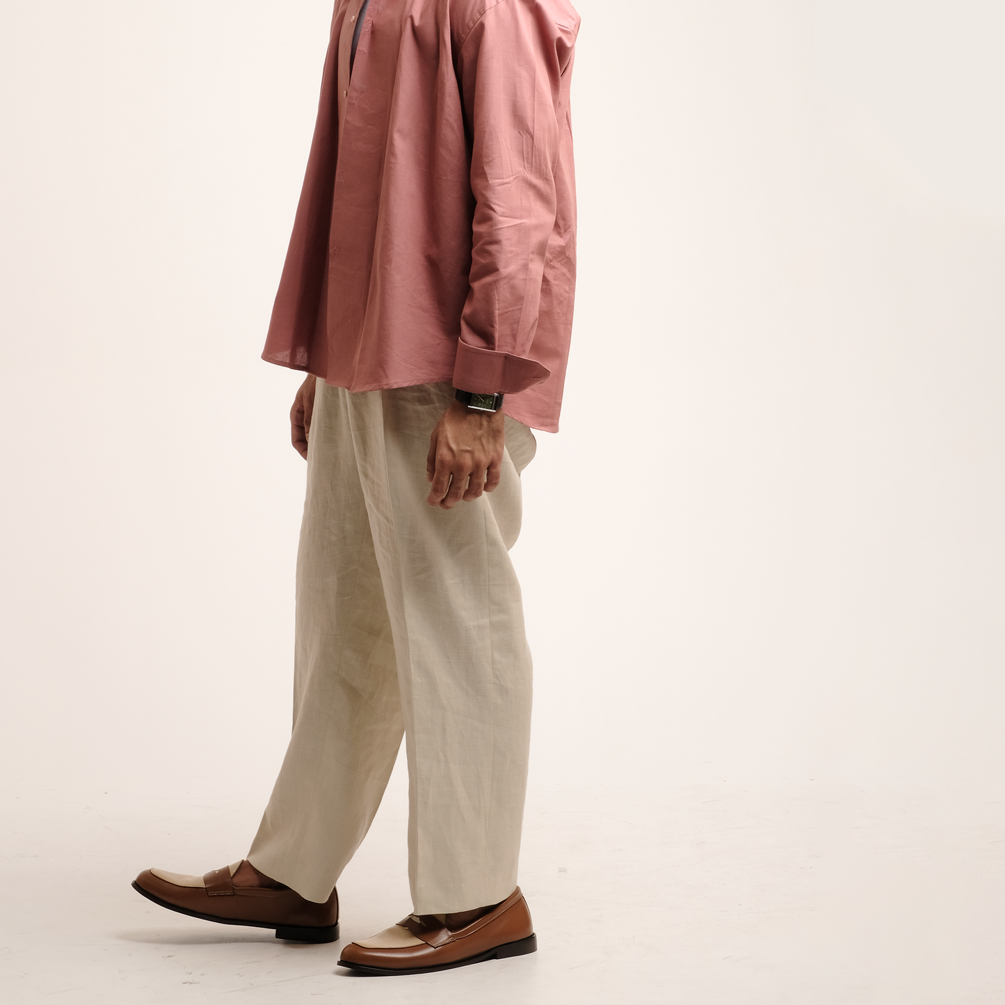 Simple Trousers: Double Fronts Loops in White