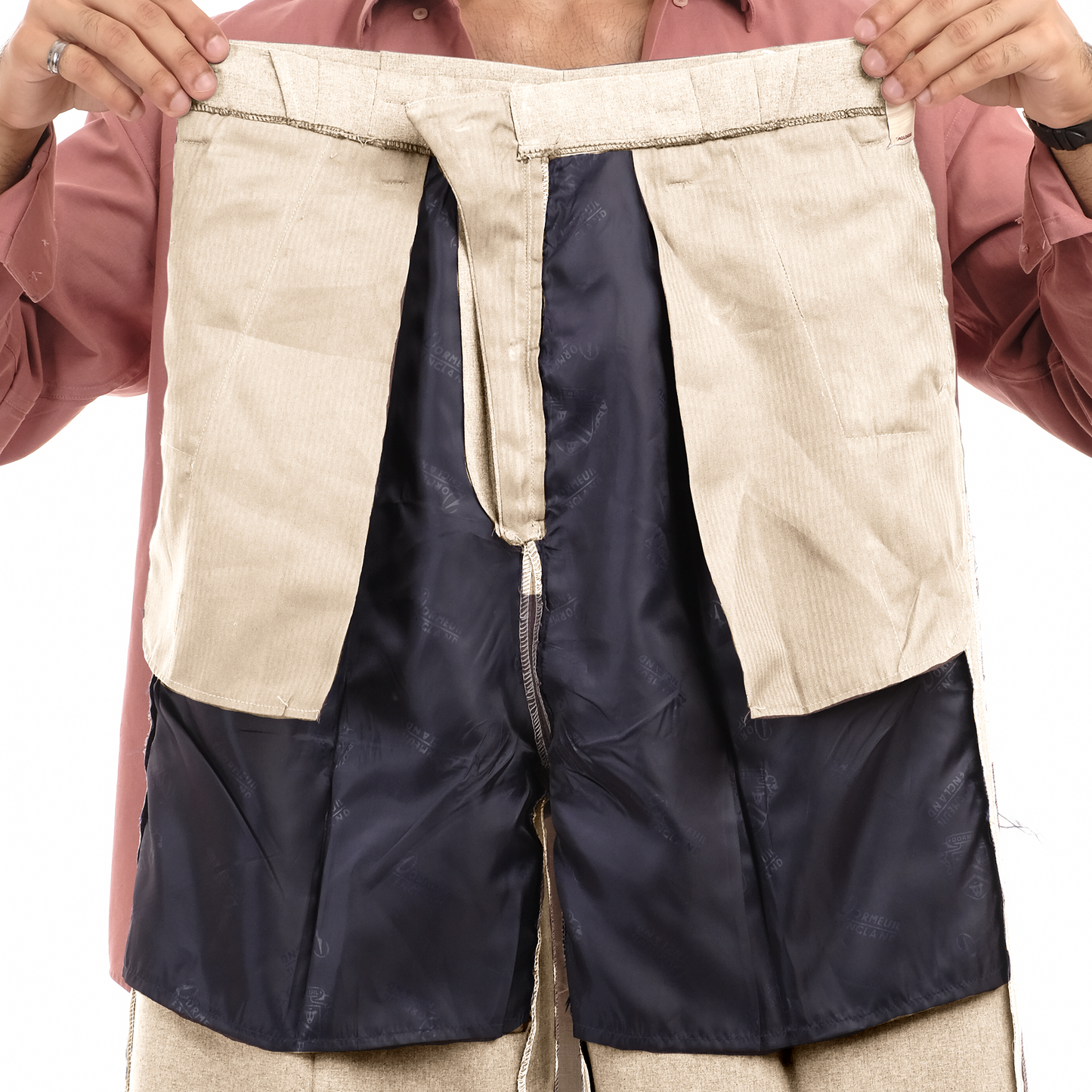 Simple Trousers: Double Fronts Loops in White