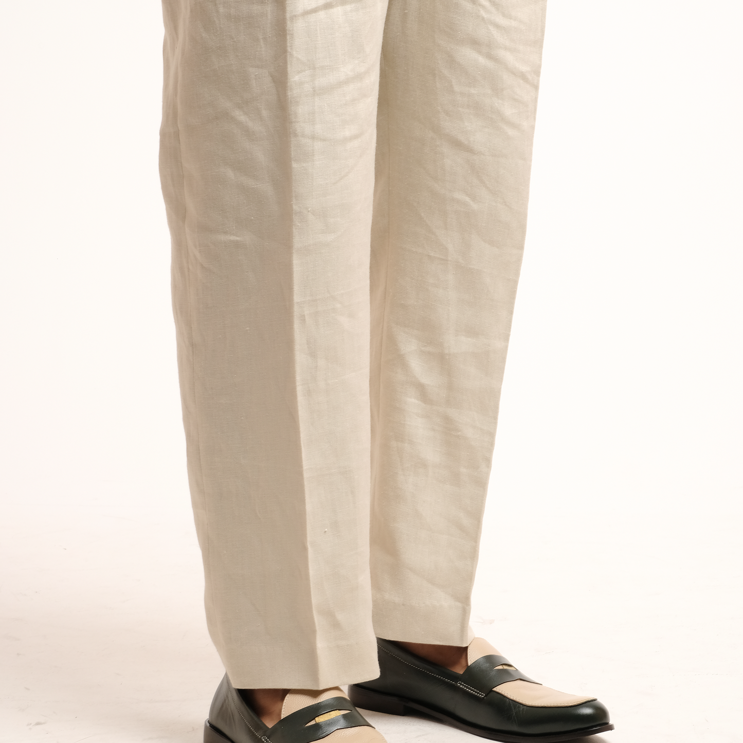 Simple Trousers: Double Fronts Loops in White