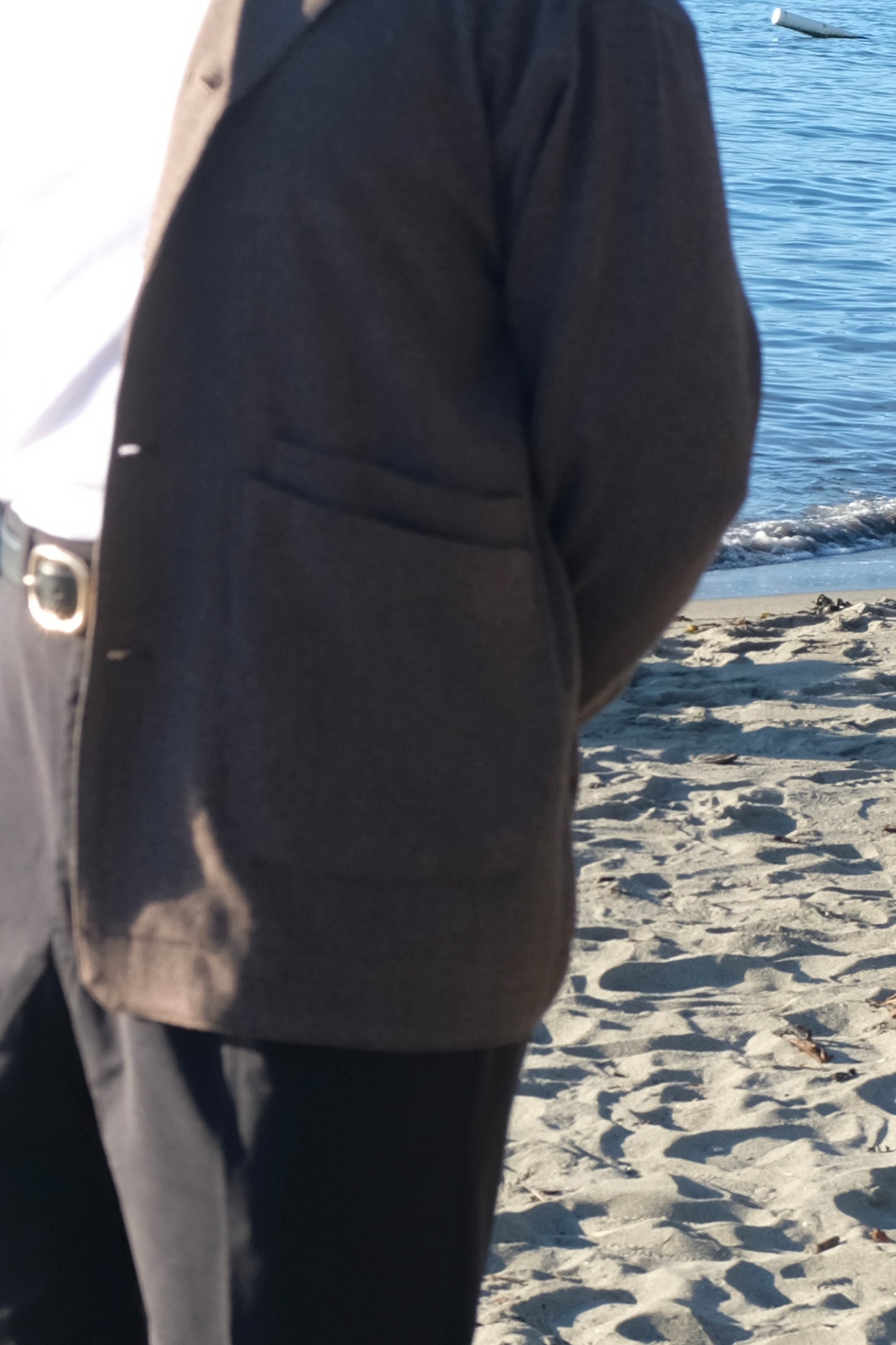 Simple Jacket in Black-Brown-Grey Gingham