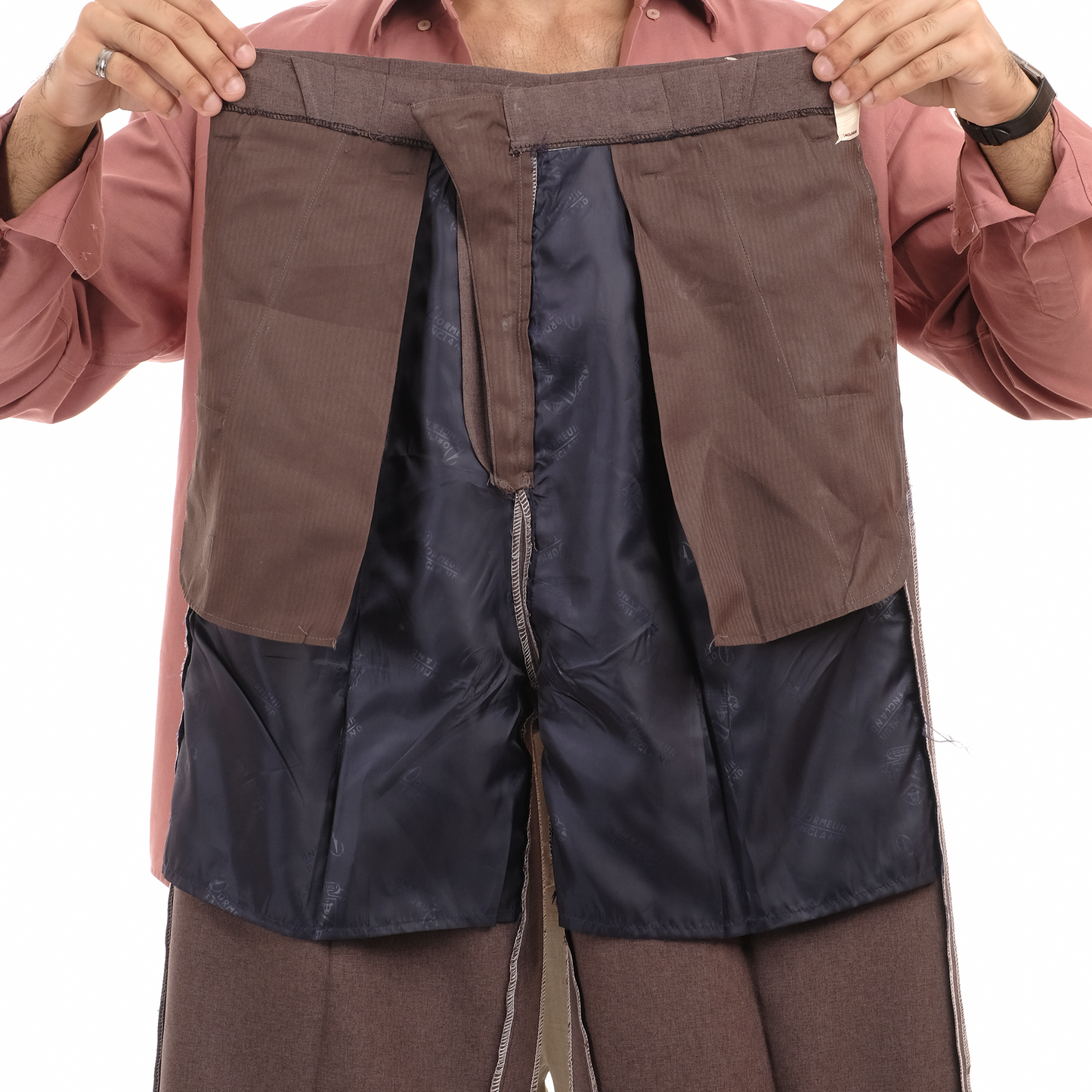 Simple Trousers: Double Fronts Loops in Tobacco
