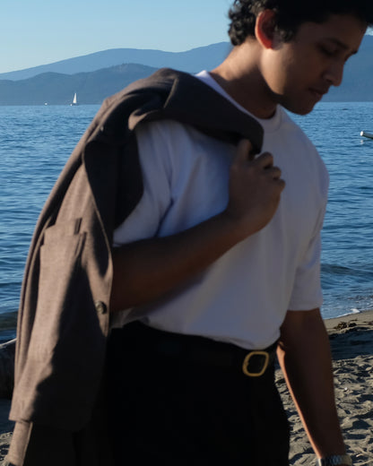 Simple Jacket in Black-Brown-Grey Gingham