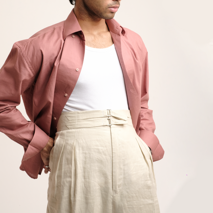 Simple Trousers: Double Fronts Loops in White