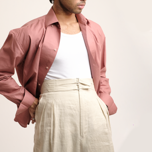 Simple Trousers: Double Fronts Loops in White