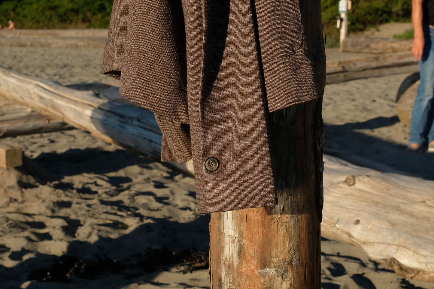 Simple Jacket in Black-Brown-Grey Gingham