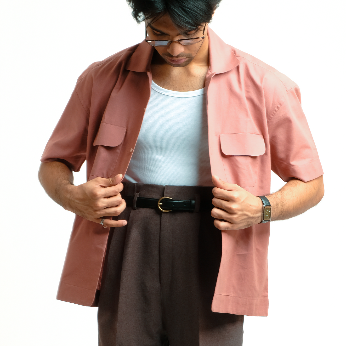 Baker Shirt: Salmon
