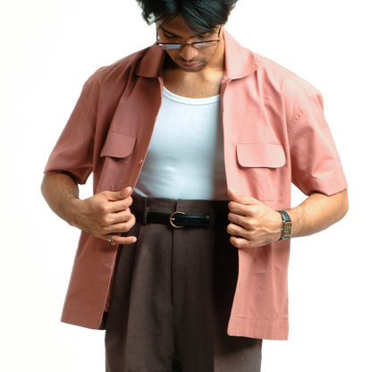 Baker Shirt: Salmon
