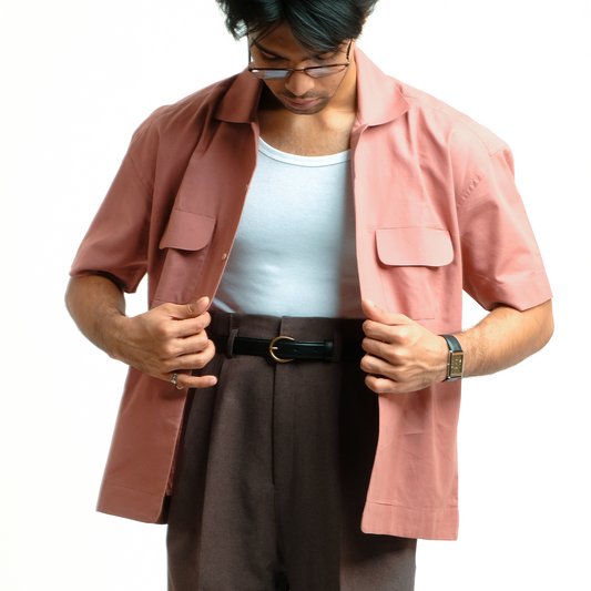 Baker Shirt: Salmon