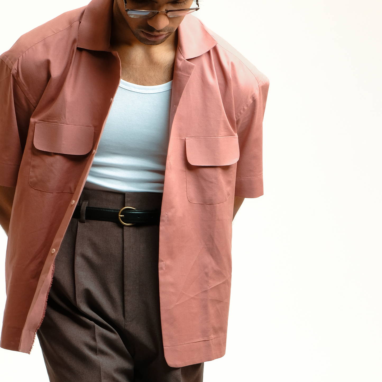 Baker Shirt: Salmon