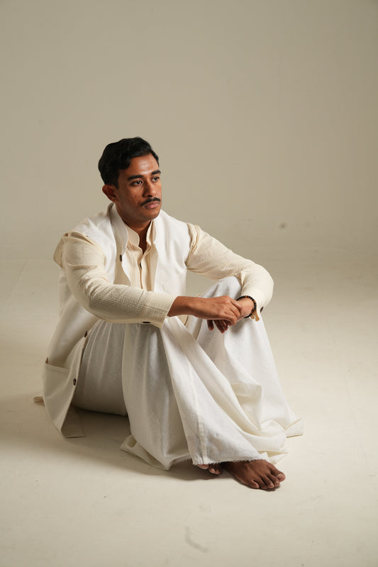 মাটি— White Linen Lungi