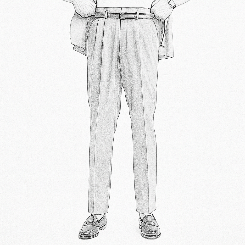 Design your 'One Piece Constructed Belt Looped Trousers'